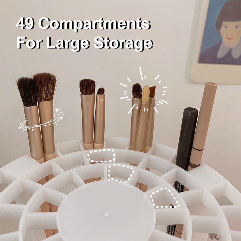 Lattices Cosmetic Multifunction Large-Capacity Make-up Brush Storage Box Table Organizer Make Up Tools Pen Storage Holder